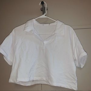 white cropped shirt (forever 21) size medium